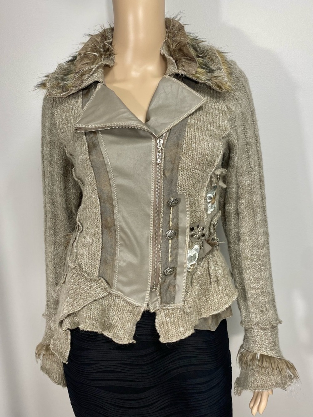 Vintage Juju & Christine Mixed Media Jacket